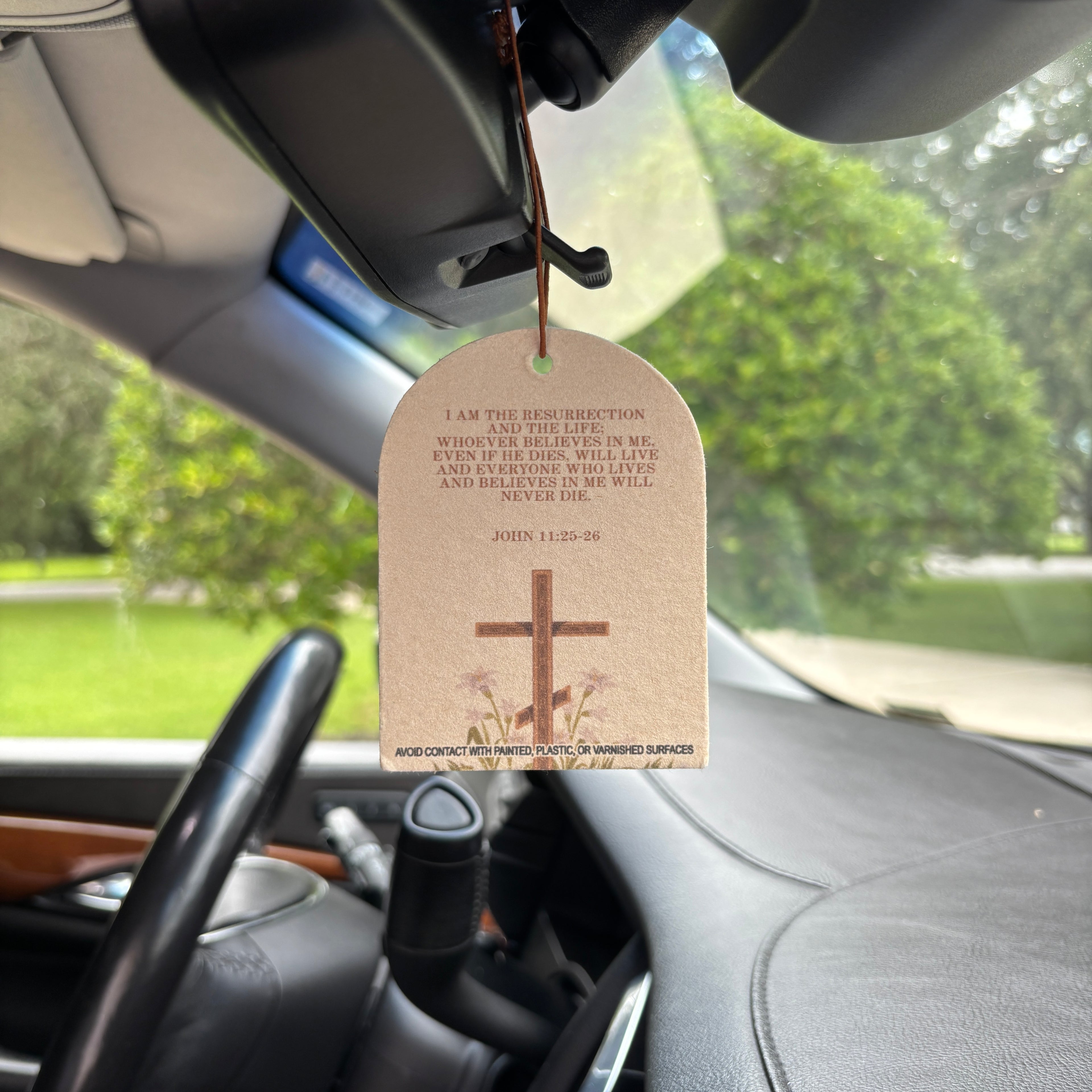John 11:25-26 Car Air Freshener - Fresh Air Scent
