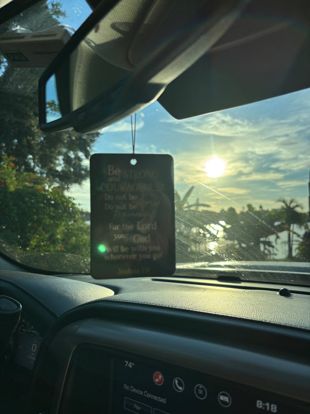 Joshua 1:9 Car Air Fresheners - Dark Ice Scent