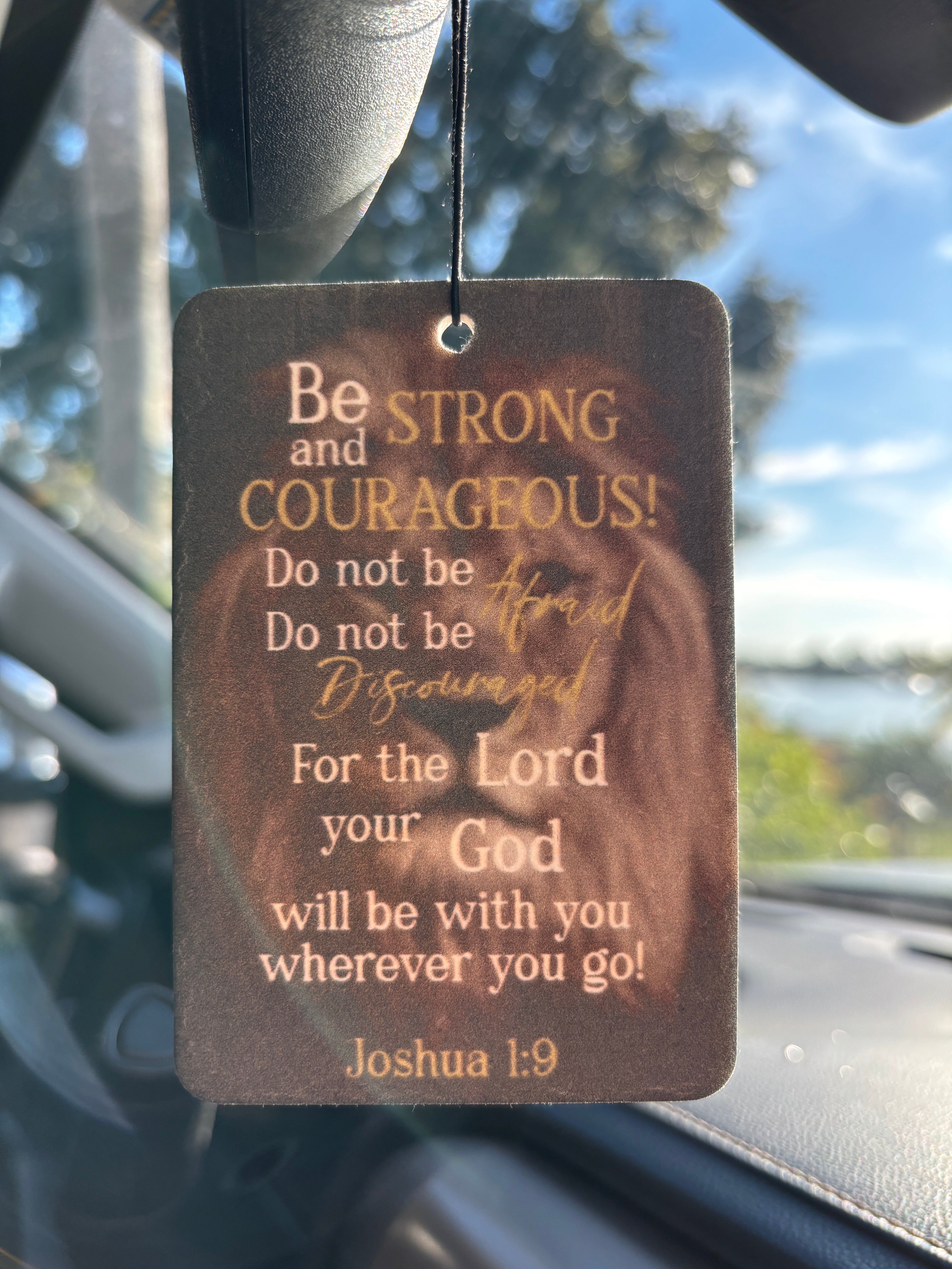 Joshua 1:9 Car Air Fresheners - Dark Ice Scent