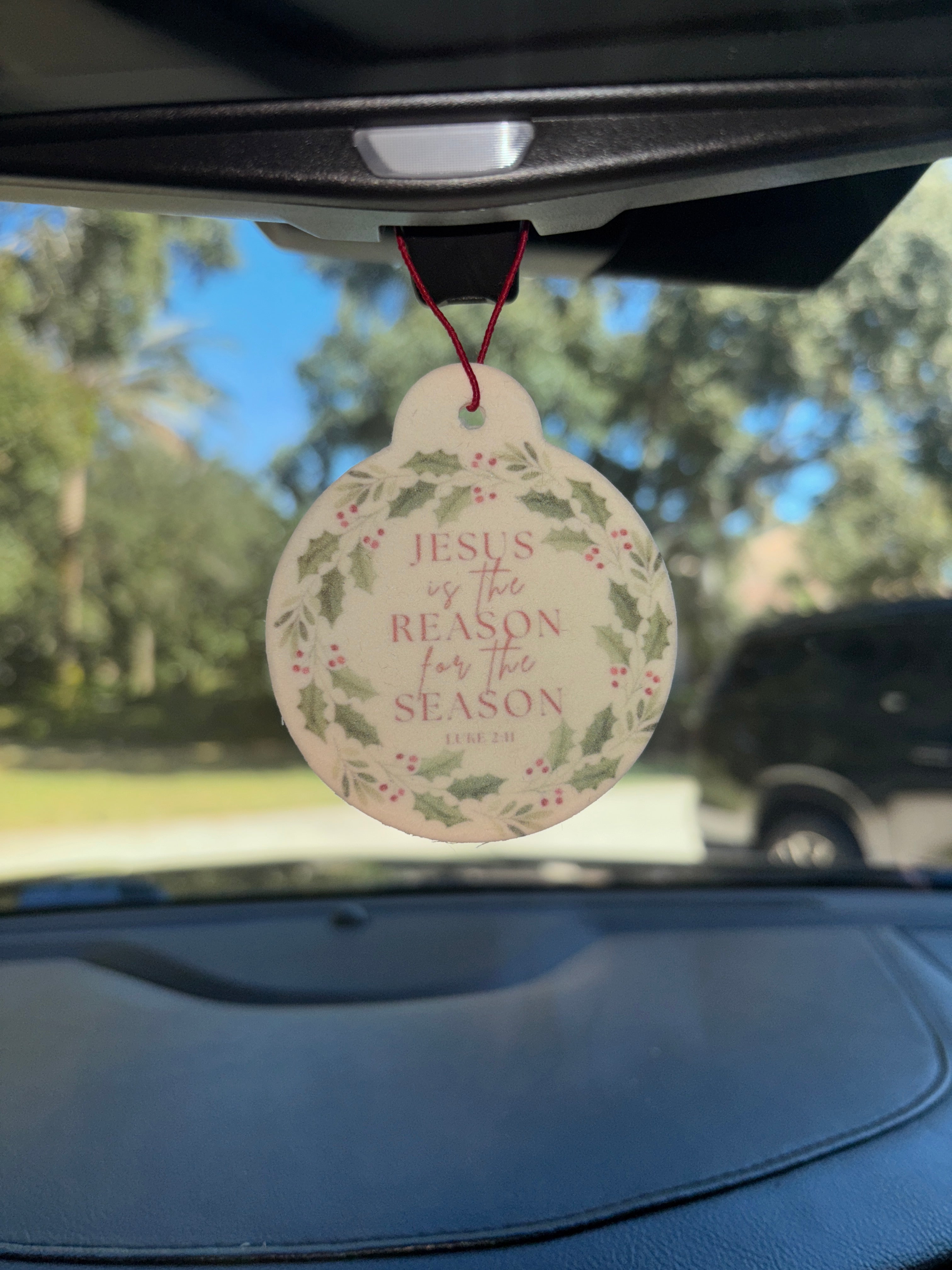 Christmas "Jesus Is The Reason For The Season" Car Air Freshener - Pine Scent