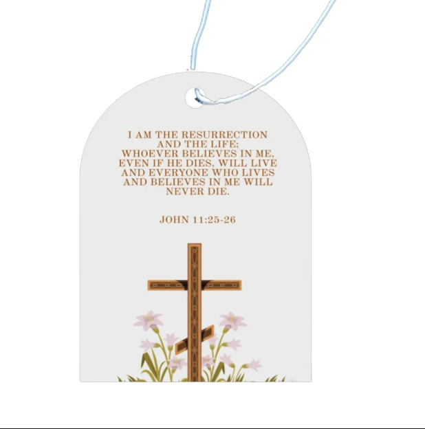 John 11:25-26 Car Air Freshener - Fresh Air Scent